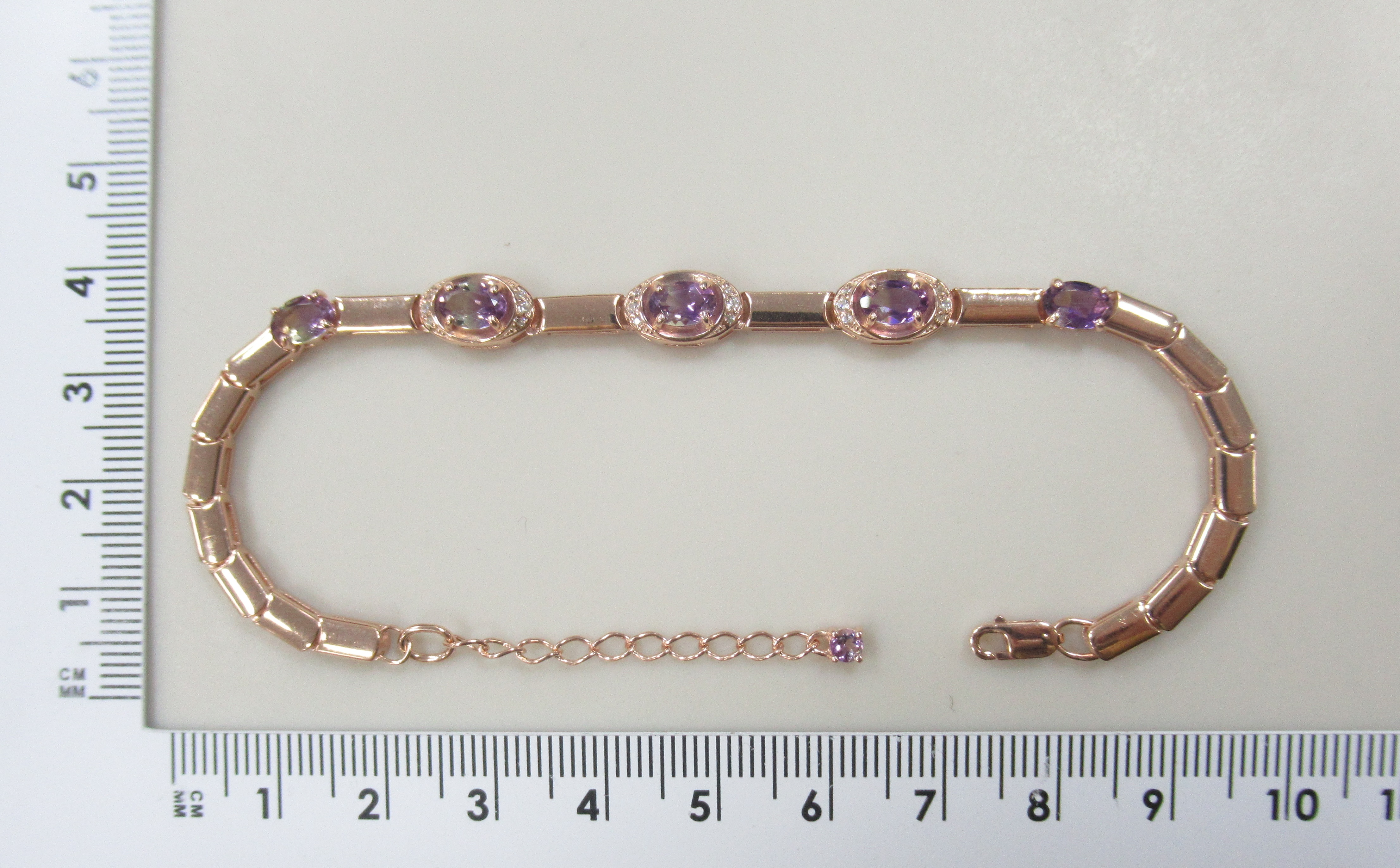 Серебряный браслет с аметринами